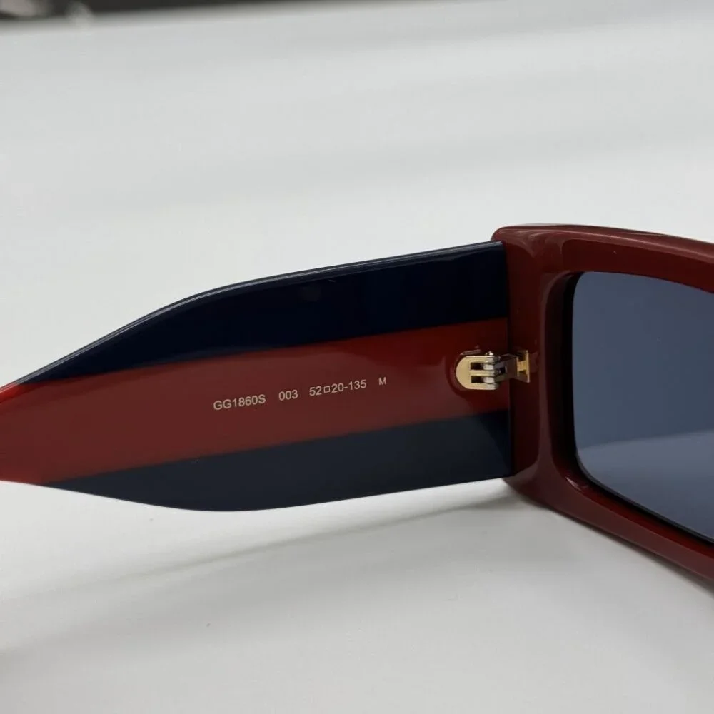 NEW GG1860S 003 GUCCI BURGUNDY/BLUE UNISEX GUCCI SUNGLASSES
